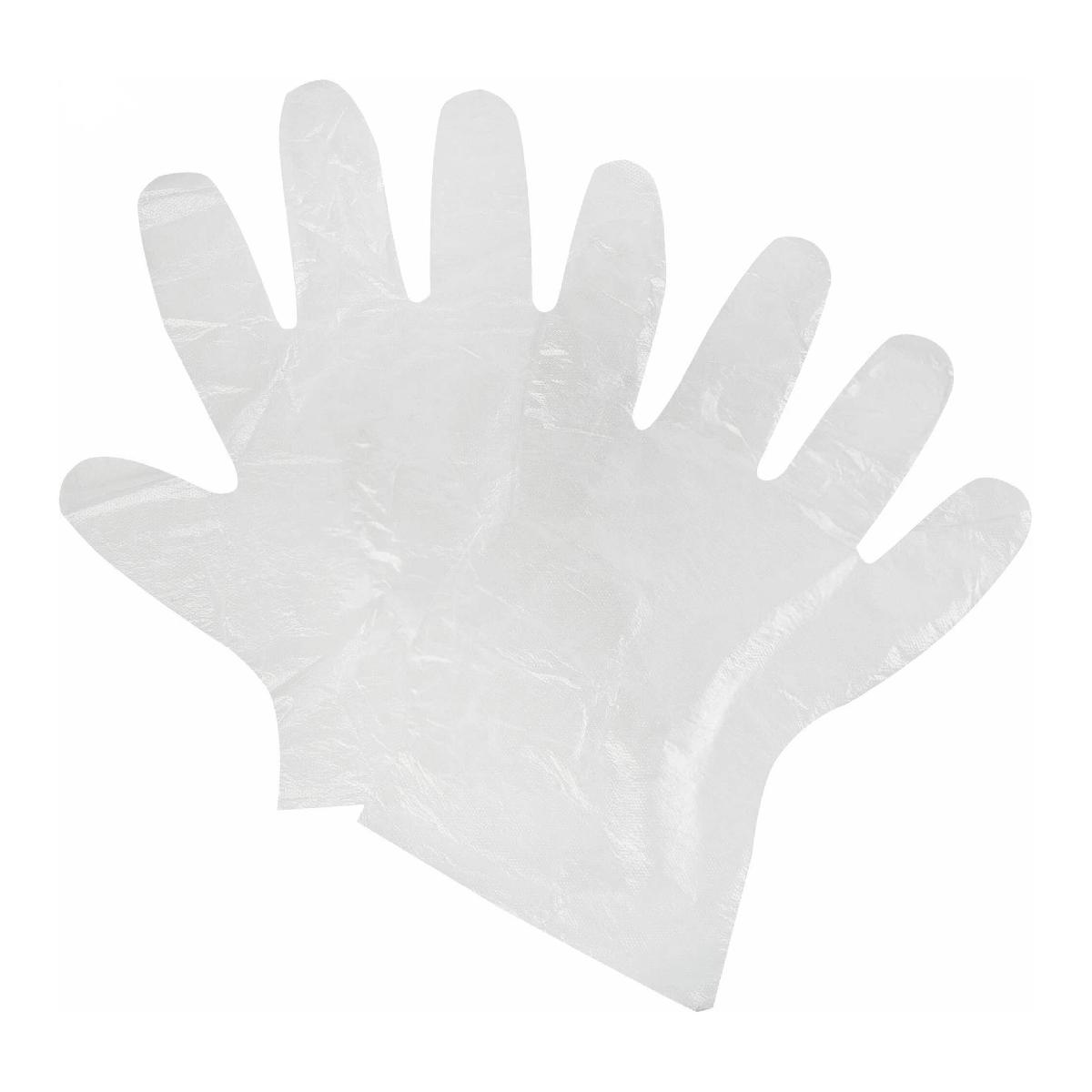 Перчатки полиэтиленовые одноразовые размер L 100шт прозрачные ELEGREEN (50)