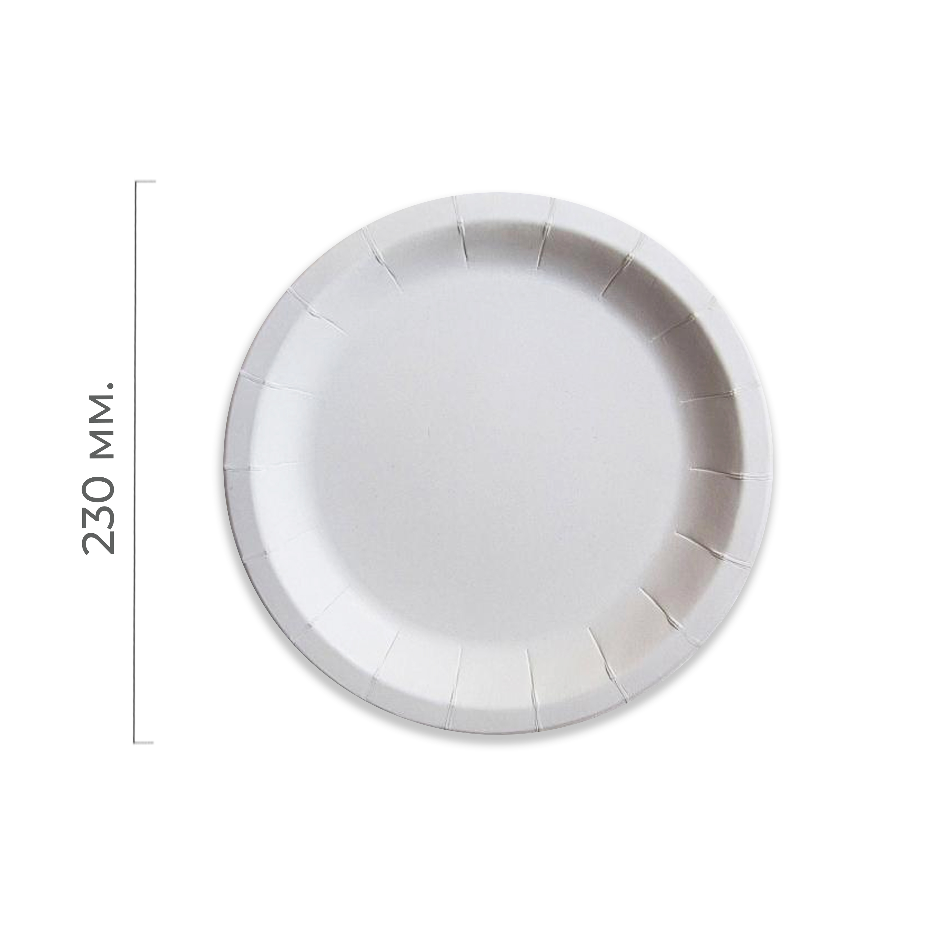 Тарелка бумажная 230мм "Eco Plate WB" крафт белый верх OSQ (100/800)