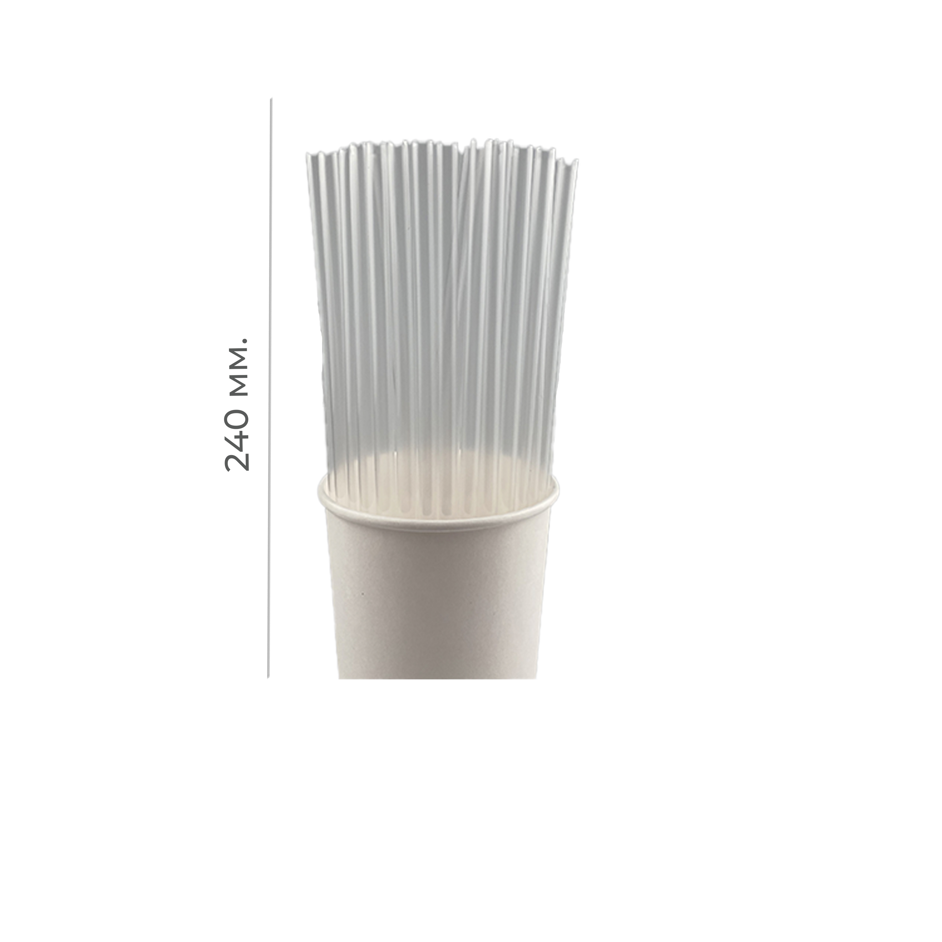 Трубочки без изгиба d8мм L240мм прозрачные утолщённые 250шт (23)