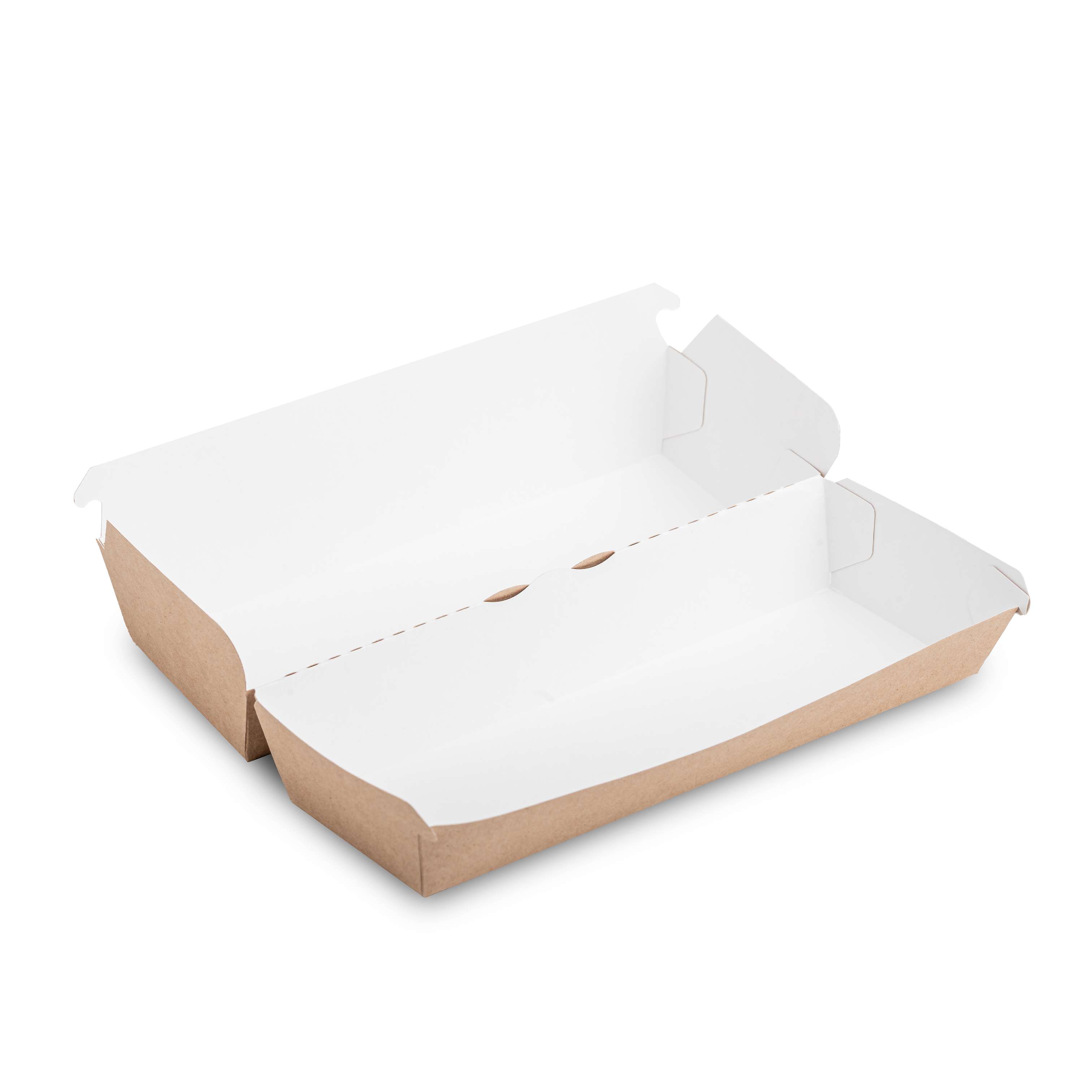 Контейнер картонный с крышкой для хот-дога OSQ HD Box 215*75*80мм (50/400)