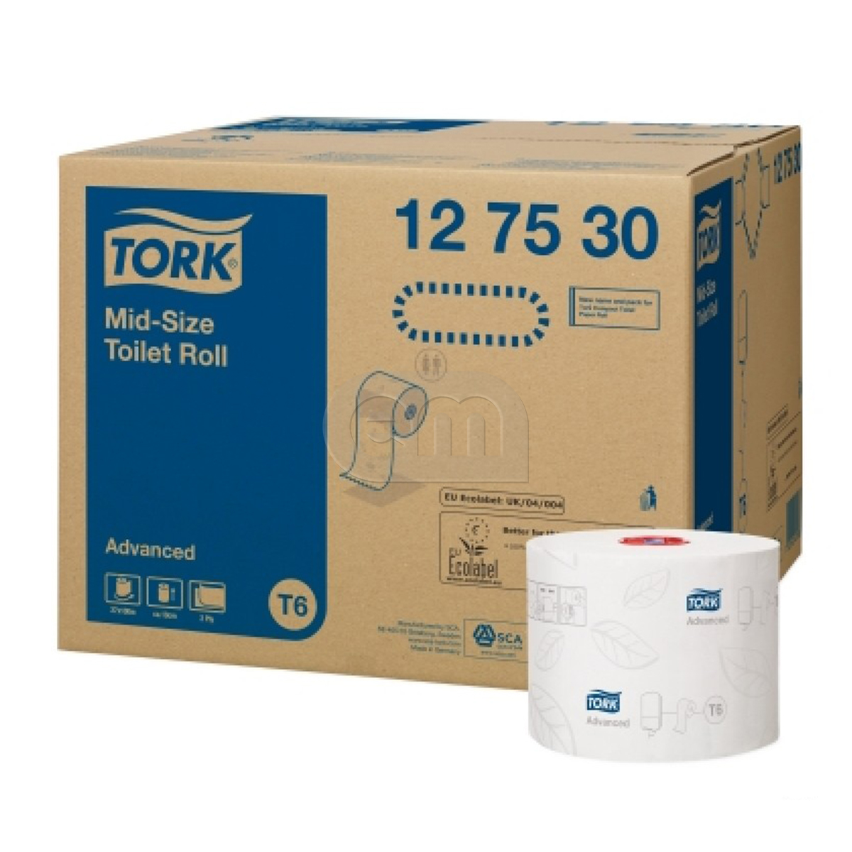 Туалетная бумага 2-сл "Tork Mid-size advanced T6" 100м 9,9см арт. 127530 (27)