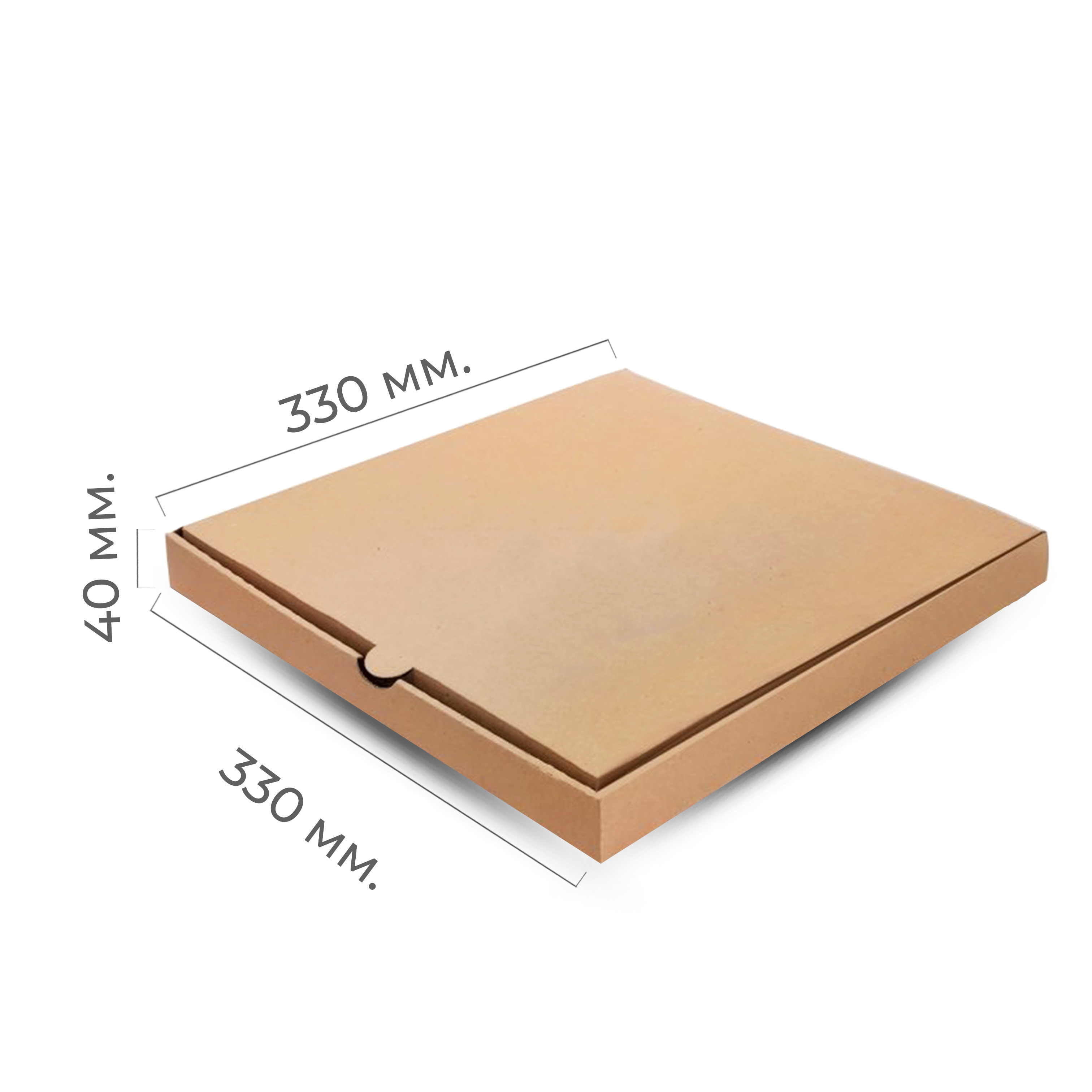 Коробки для пиццы 33*33см*40мм крафт  (50)