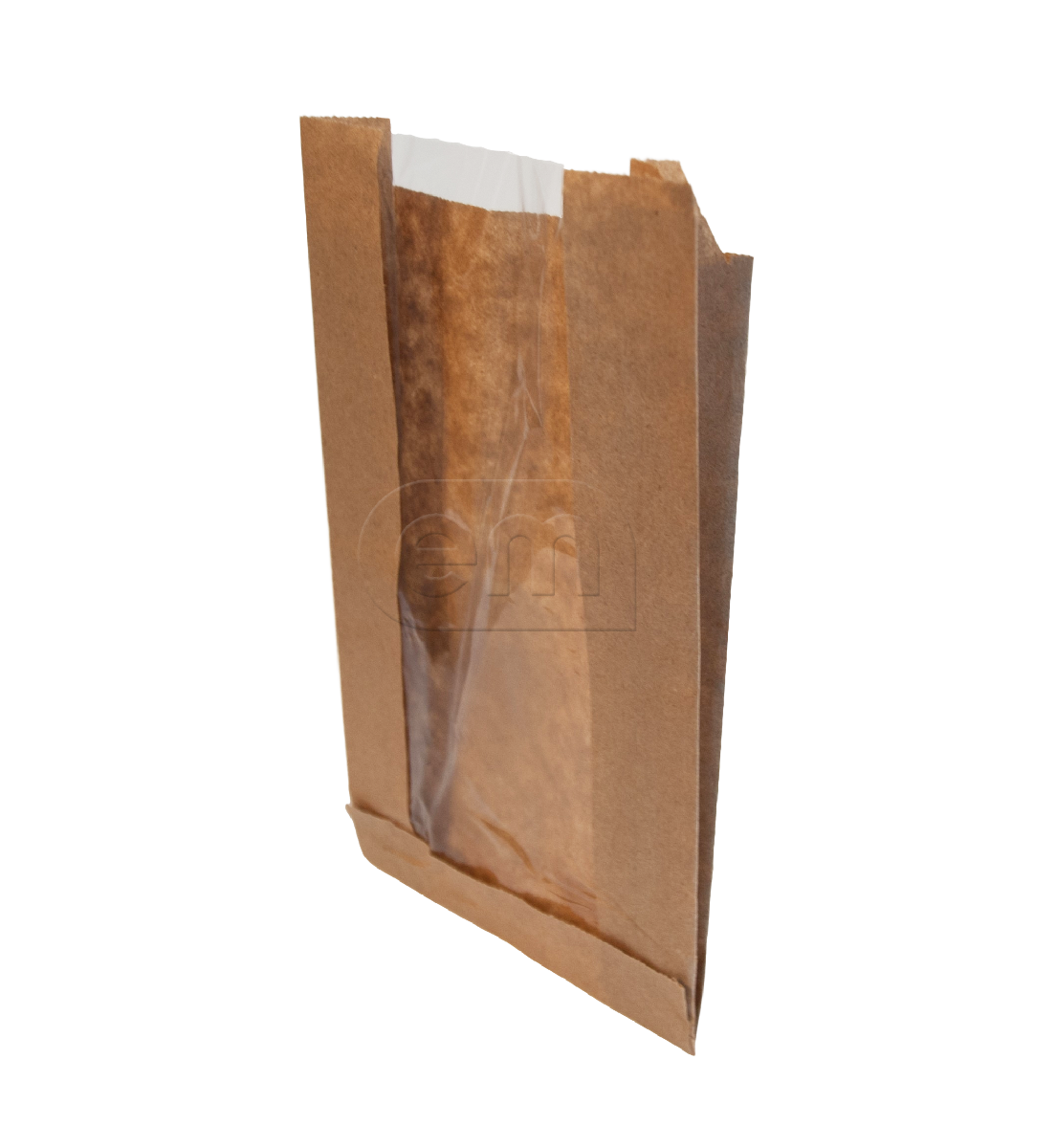 Крафт-пакет V-образный с окном 140×50×250мм (100/1200)