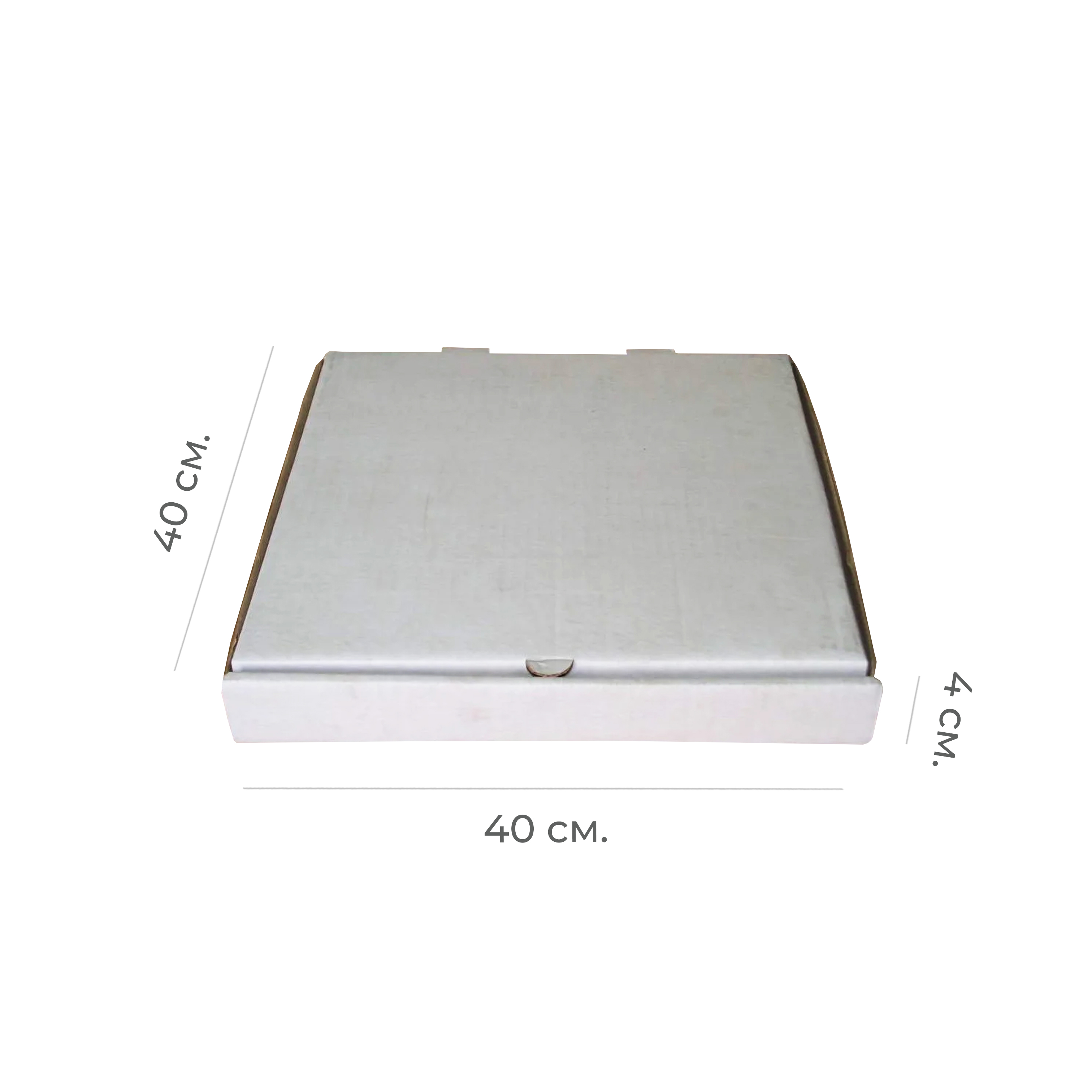 Коробки для пиццы 40*40см*40мм белый гофрокартон (50)