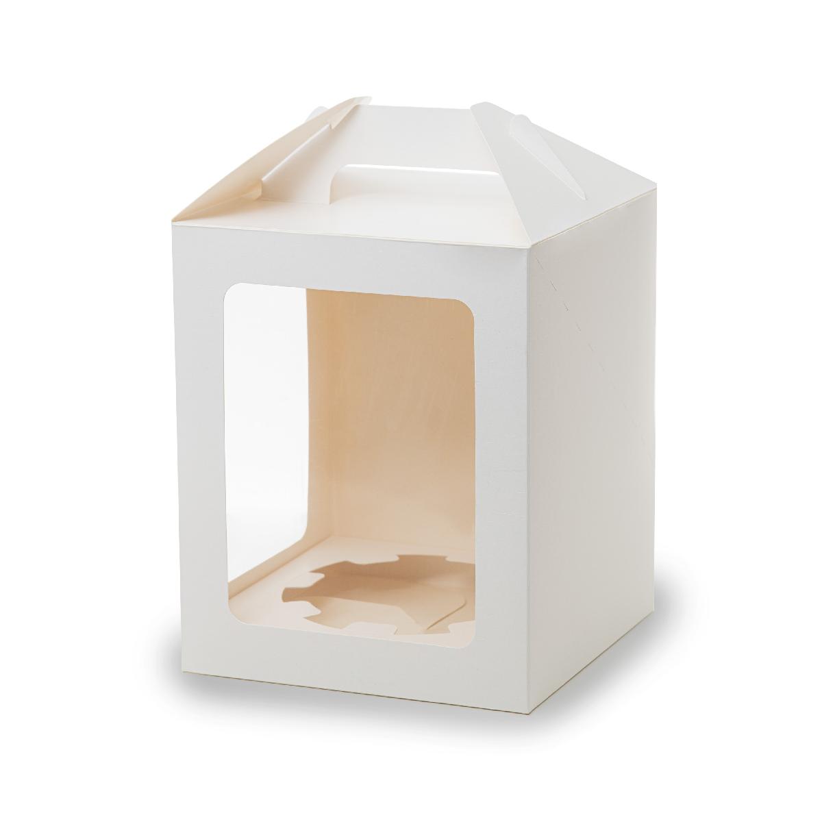 Коробка картонная с окном для кулича JUMPL II Window White 120*120*160мм OSQ (25/200)