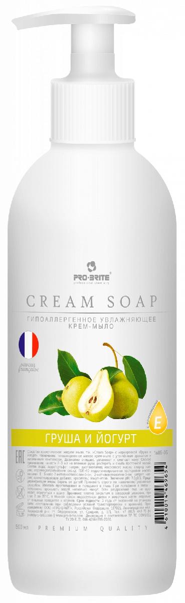 Увлажняющее крем-мыло Pro-brite Cream Soap Premium Груша и йогурт 500мл 1605-05 (10)