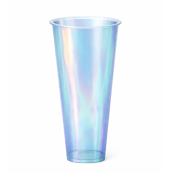 Стакан пластиковый с квадрат. дном 650мл d=90 Bubble Cup глянц. Перламутровый  PP 1029IML (10/240)