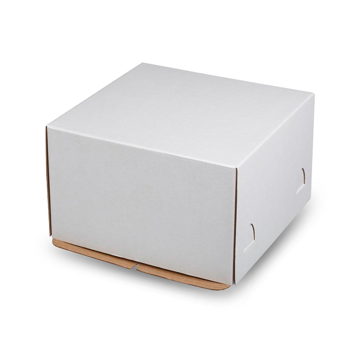 Коробка картонная для торта XW140 белая 280*280*140 (100/100)