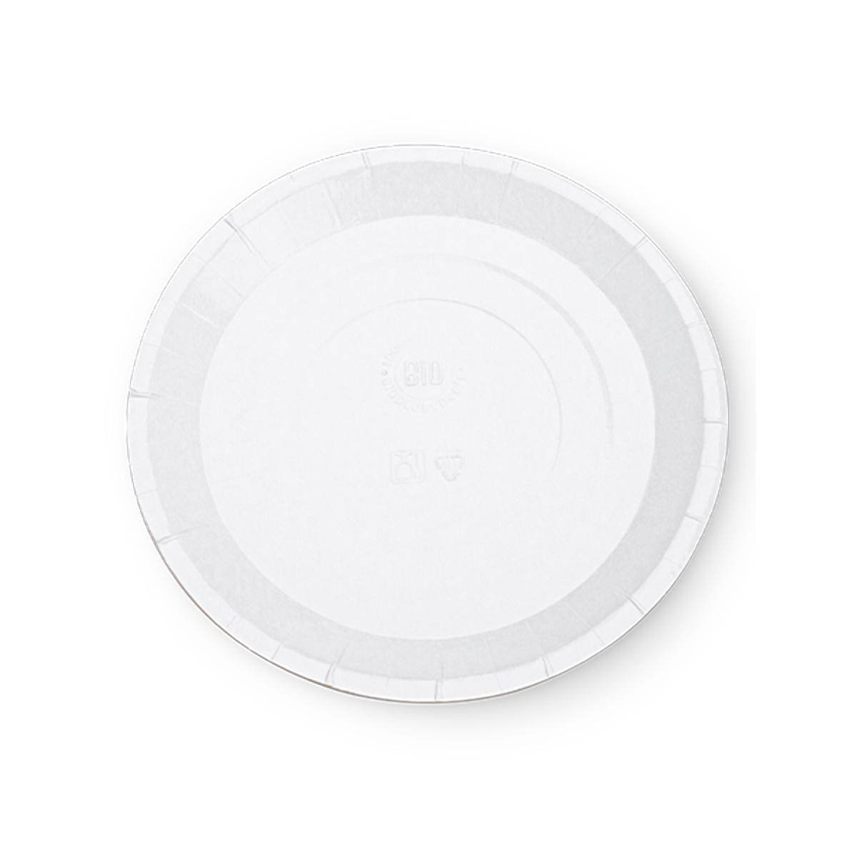 Тарелка бумажная 180мм PLATE WK крафт/белый низ OSQ (100/800)