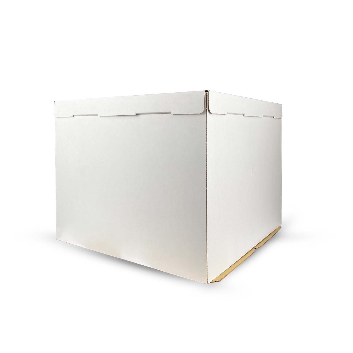 Коробка картонная для торта ЕВ350 белая 400*400*350 (10)