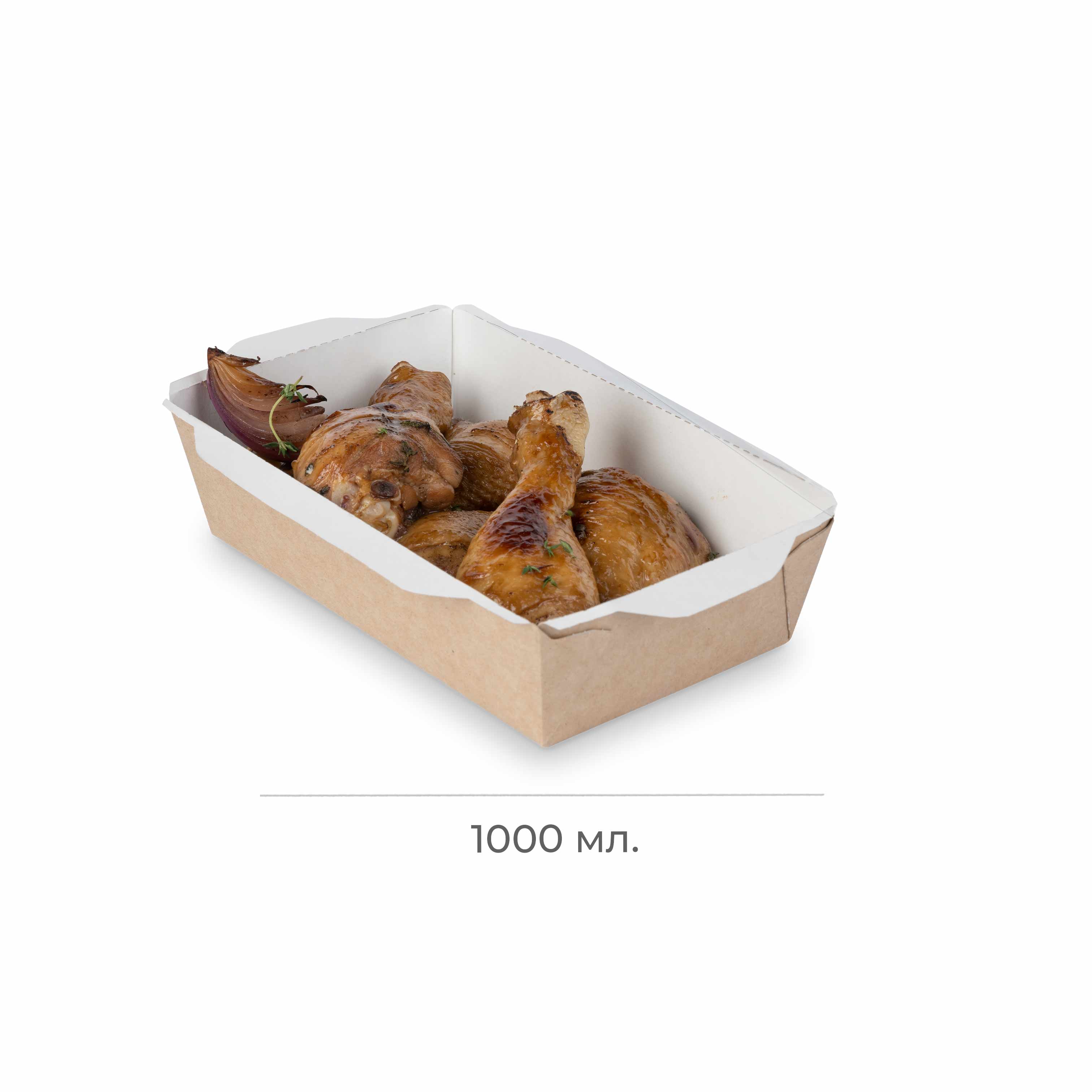 Контейнер картонный без крышки OpSalad 1000мл 222*162*55мм OSQ (50/300)