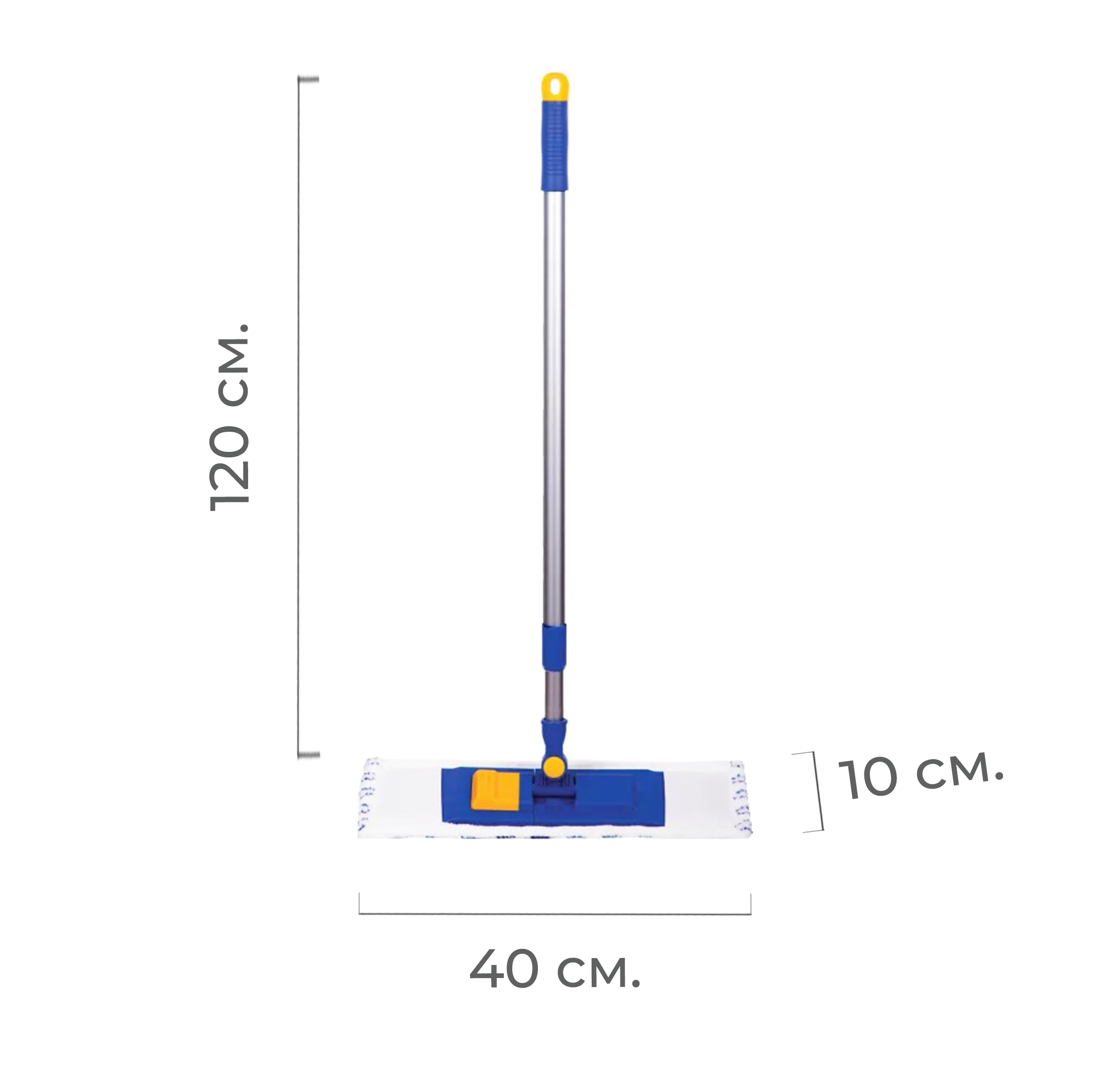 Швабра микрофибра 40см длина 120см "Лайма"