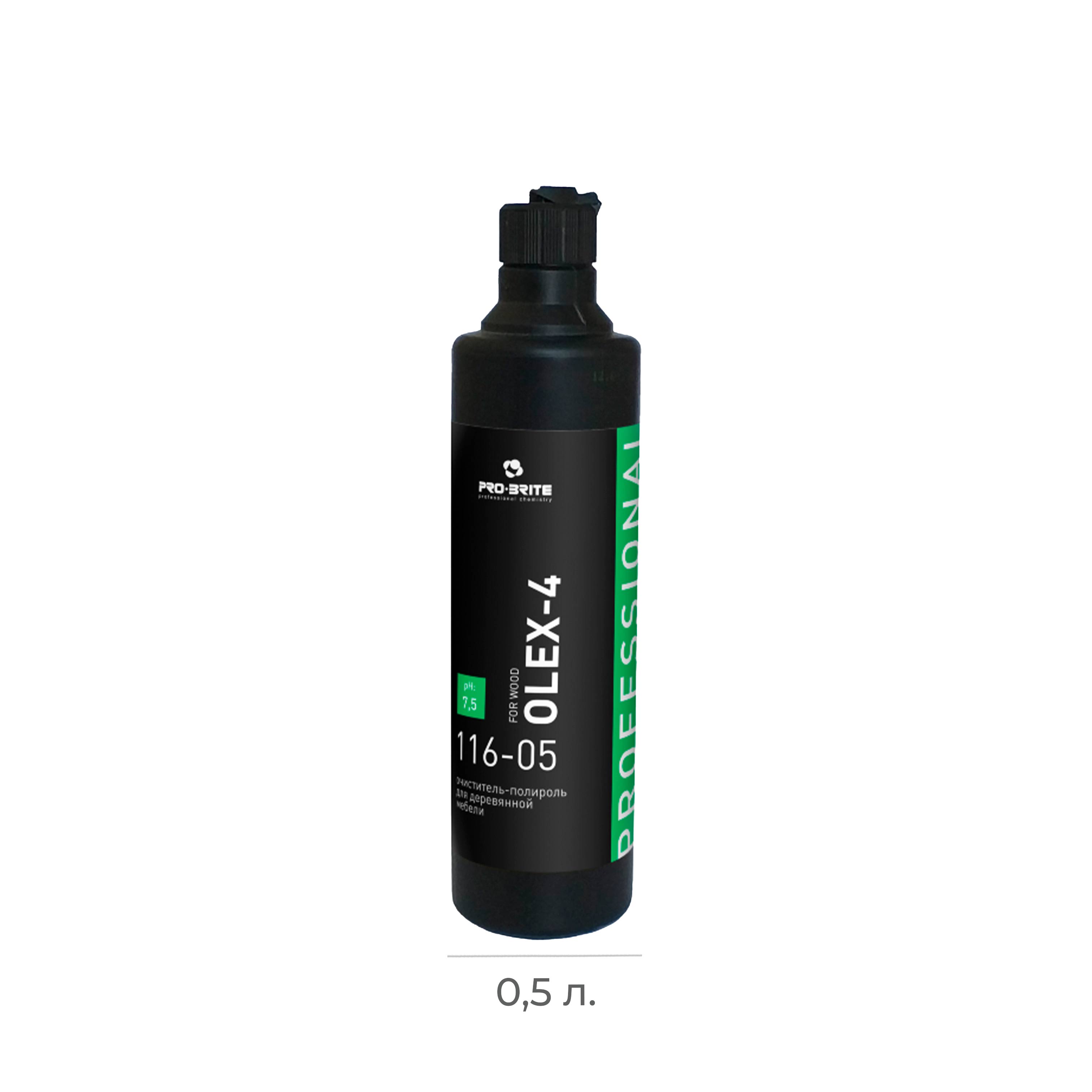 Полироль-очиститель для деревянной мебели Pro-brite Olex-4 жидкий 0,5л 116-05 (12)