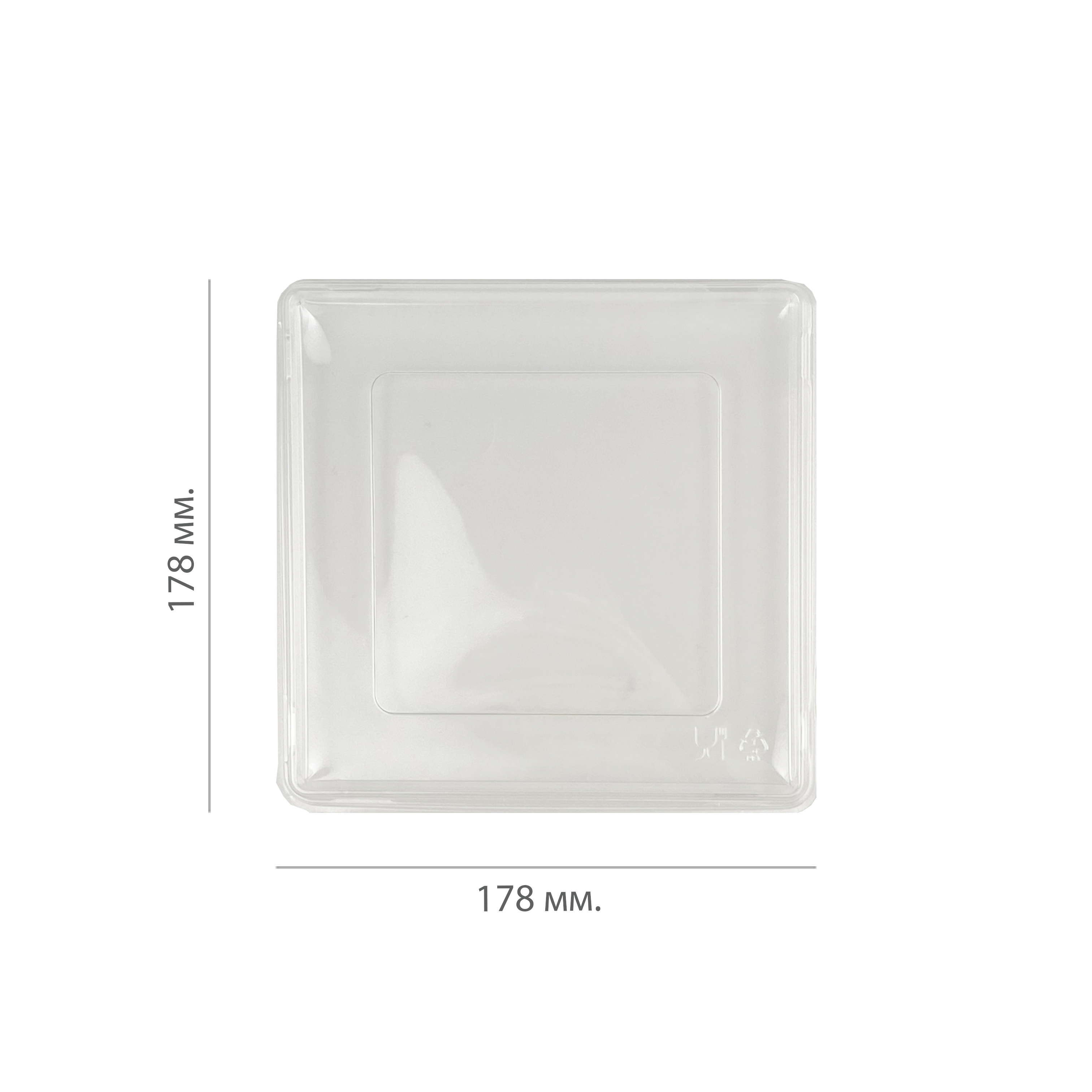 Крышка плоская для контейнера "Smart Pack 900" 13,5мм прозрачная OSQ (50/200)