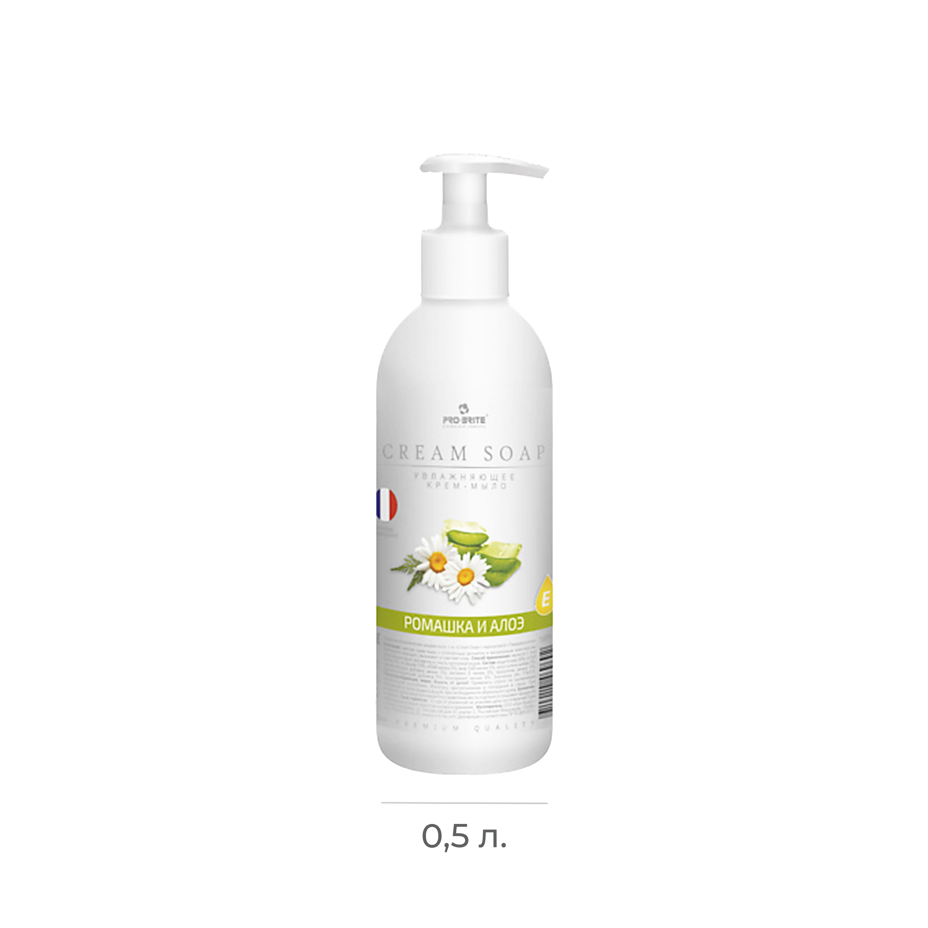 Мыло-крем влажняющее 500мл Pro-brite Cream Soap Premium Ромашка и алоэ (1609-05) (10)