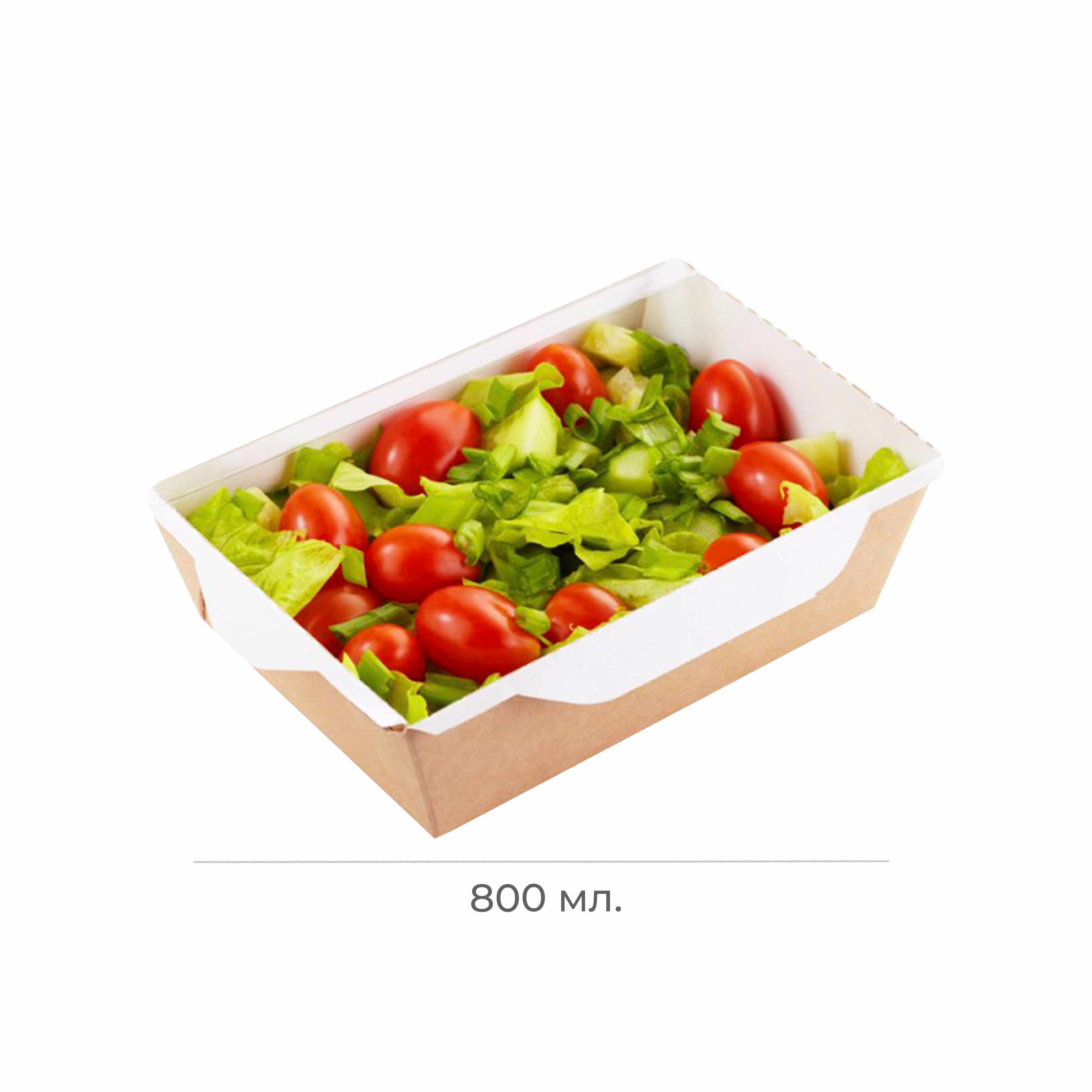 Контейнер картонный без крышки OpSalad 800мл 209*127*55мм OSQ (50/400)