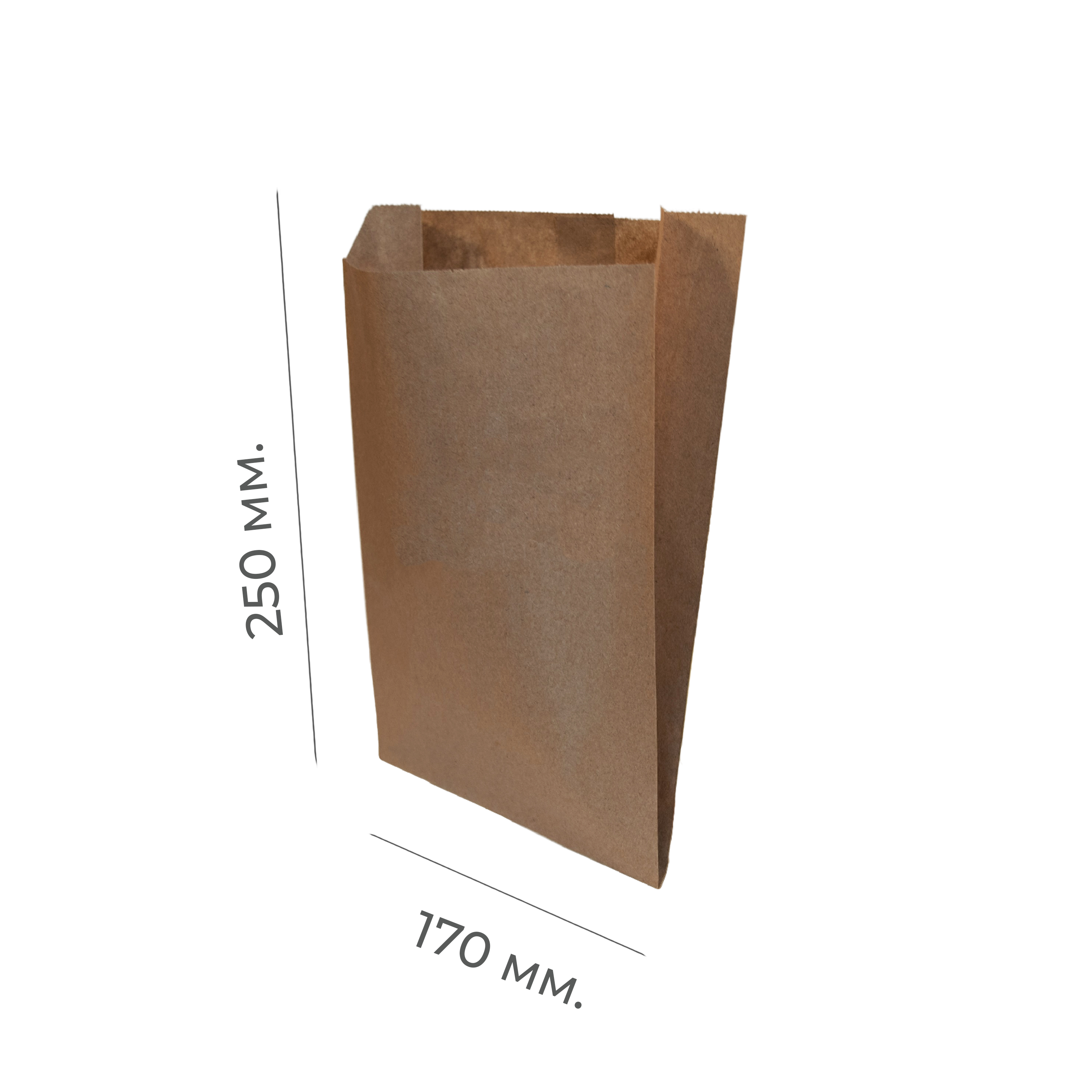Крафт-пакет V-образный 170×70×250мм (100/2000)