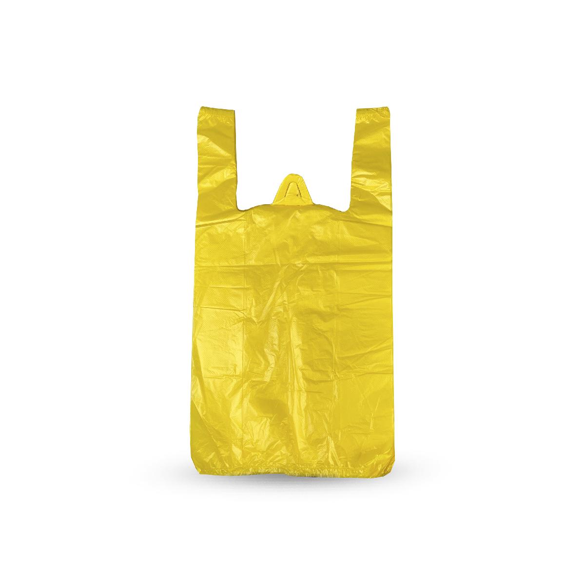 Пакет-майка без печати желтый 24+14*44 13мкр (100/2000)