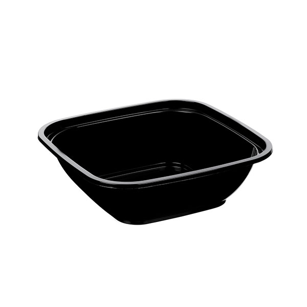 Контейнер кубик 126*126*38,5мм 250мл без крышки черный PP 1289Ч (50/500)