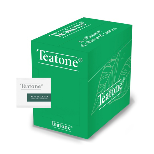 Чай teatone пакетированный на чашку 300пак*1,8г. черный с мятой арт.208 (1)