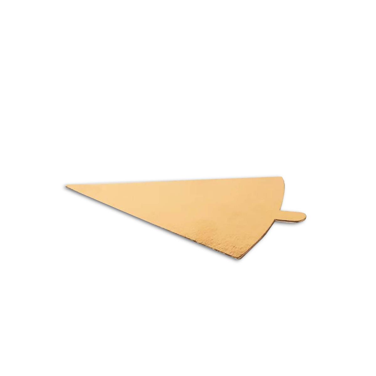 Подложка ламинированная золотая треугольная с ручкой 0,8мм 120x90мм 100шт ForGenika