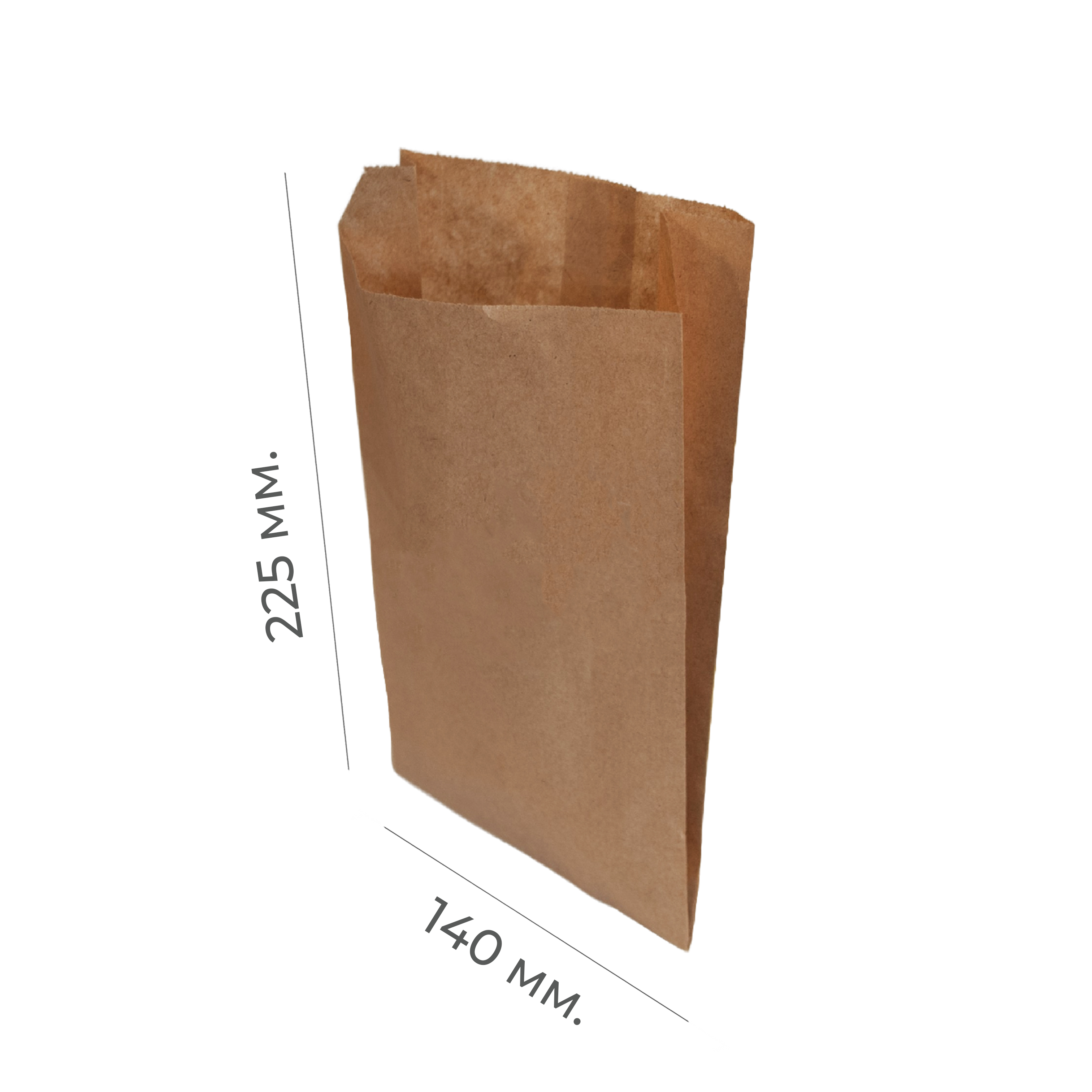 Крафт-пакет V-образный 140×60×225мм (100/2500)