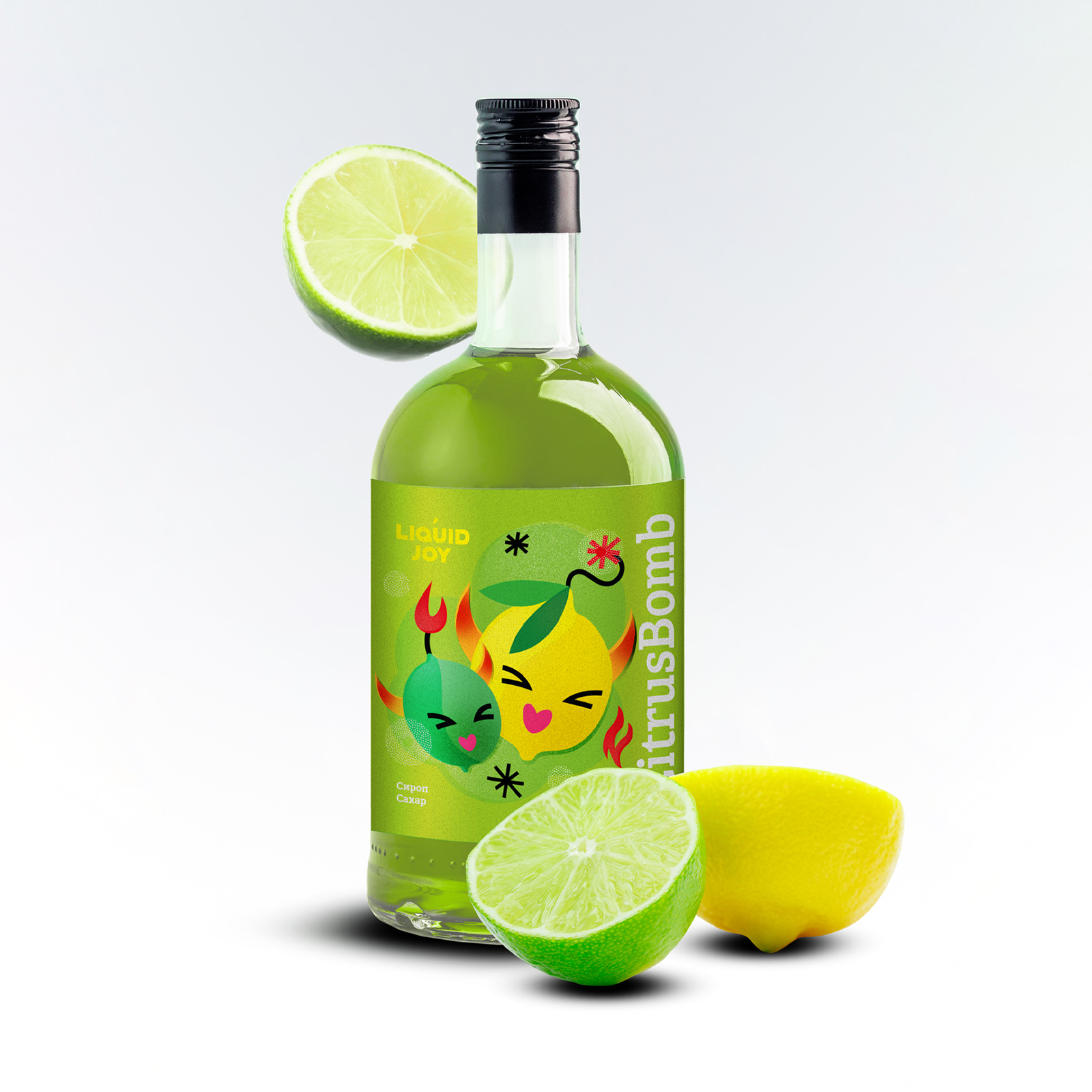 Сироп "Лимон-лайм" LIQUID JOY стекло 0,7л (6)