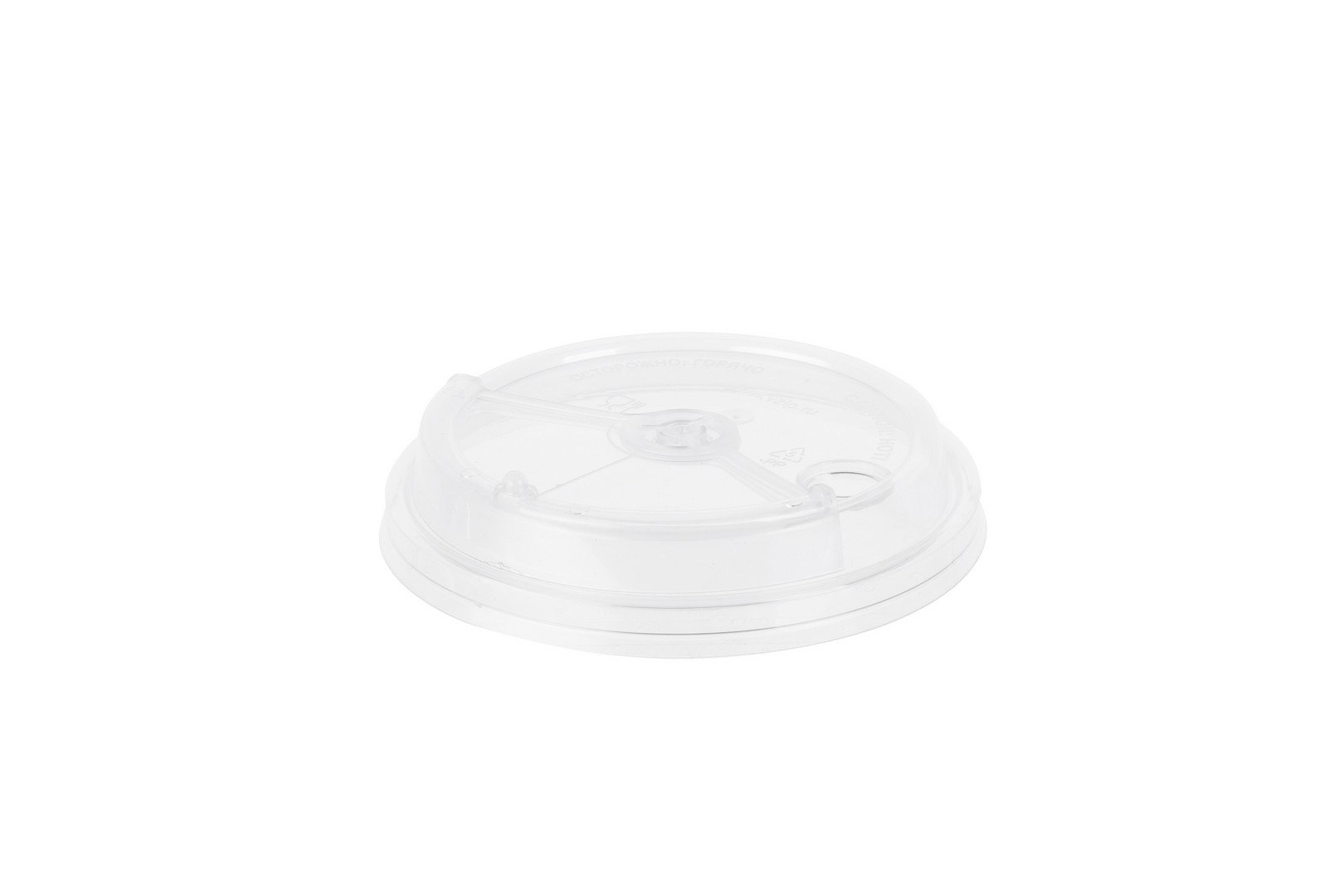 Крышка пластиковая d=90 прозрачная тип Б с прозрачным клапаном  арт.3004К/ПП (600)