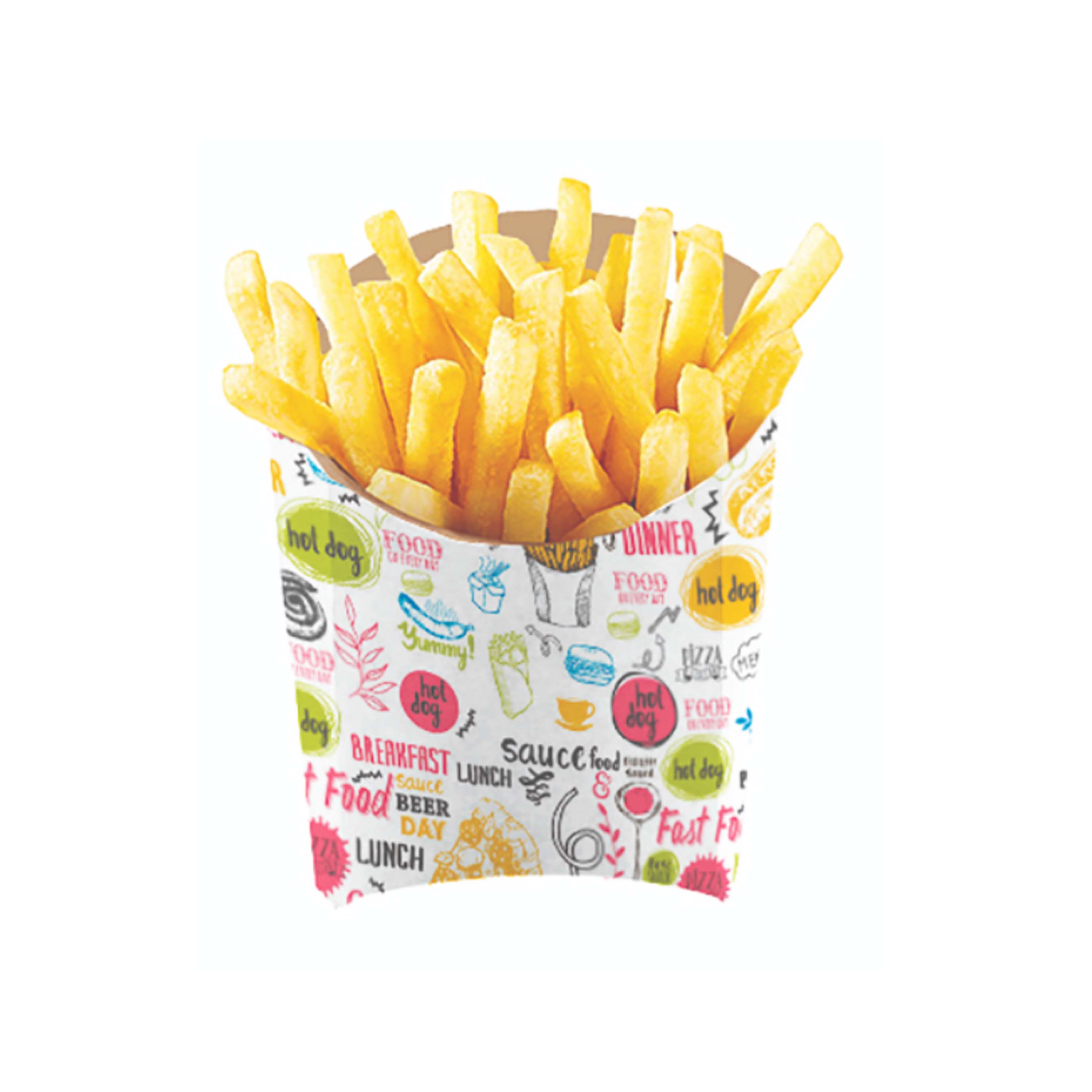 Коробочка картонная "Eco Fry L" для картофеля фри "Enjoy" 126*135*50мм (50/1000)