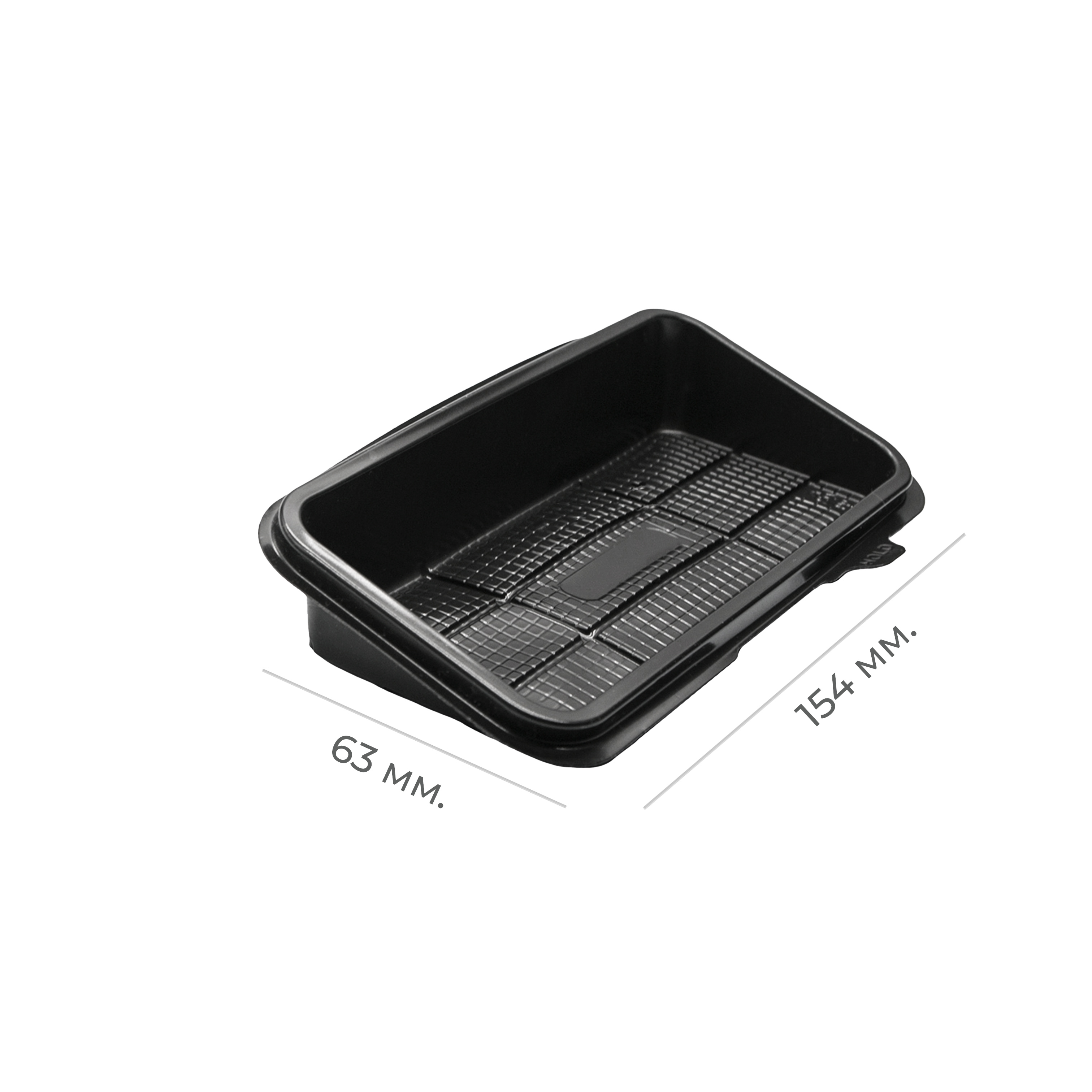 Контейнер для суши ПК-0034 154*63мм черное дно 111 "Caster"  (50/600)