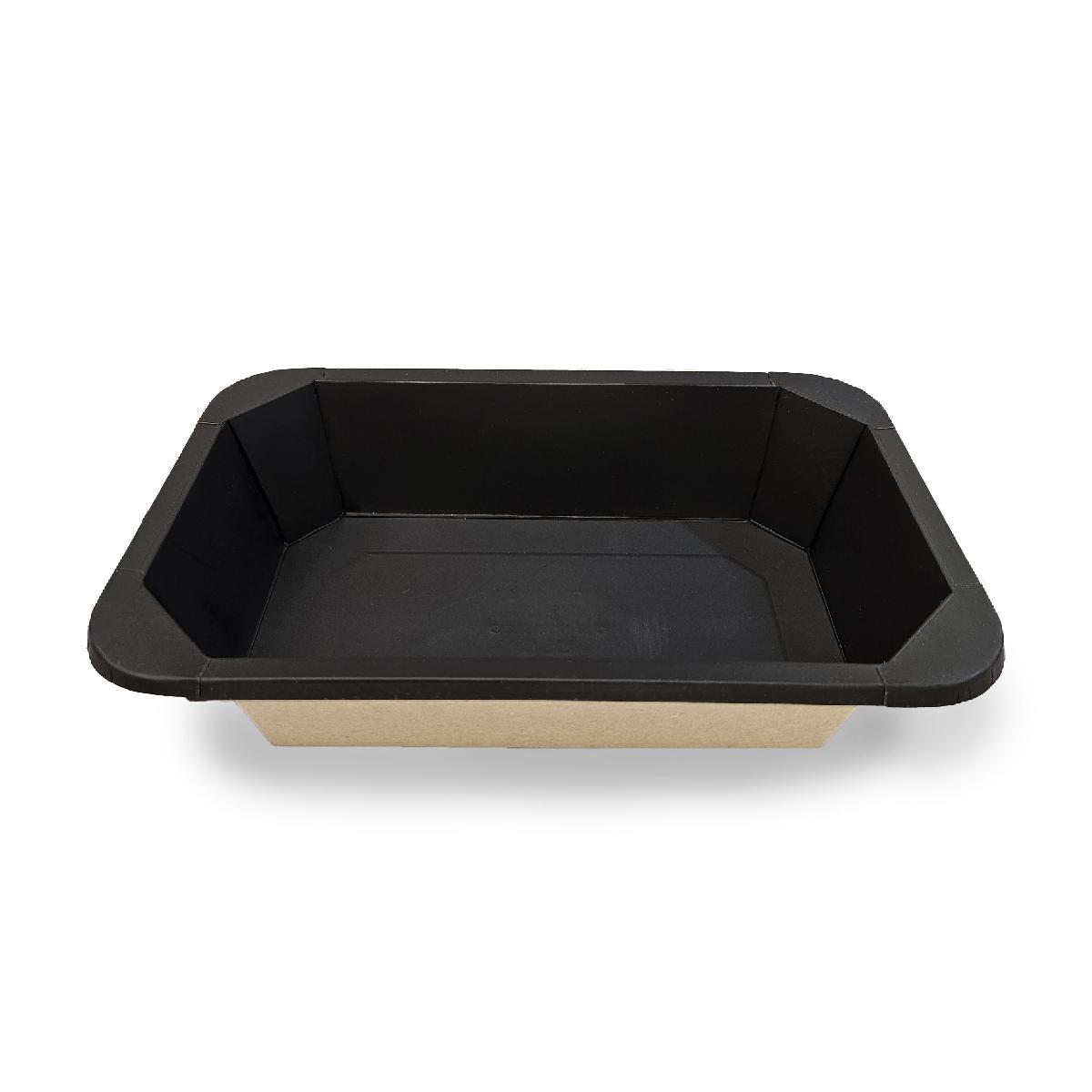 Контейнер картонный OCTOBOX BW 1000мл черный под крышку/запайку 224*174*50 OSQ (45/360)