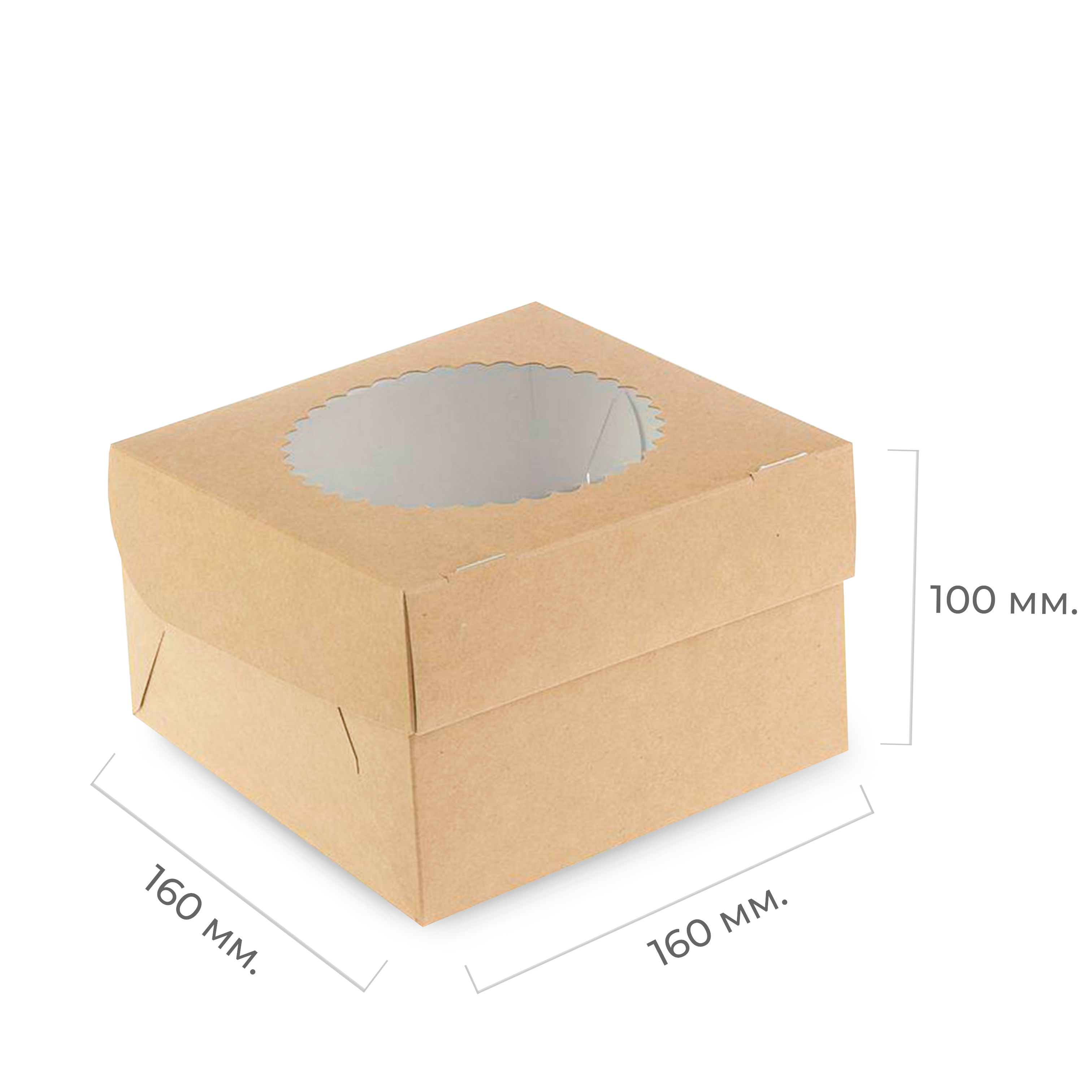 Коробка для маффинов под 4шт "Eco Muf 4" 160*160*100 OSQ (25/175)