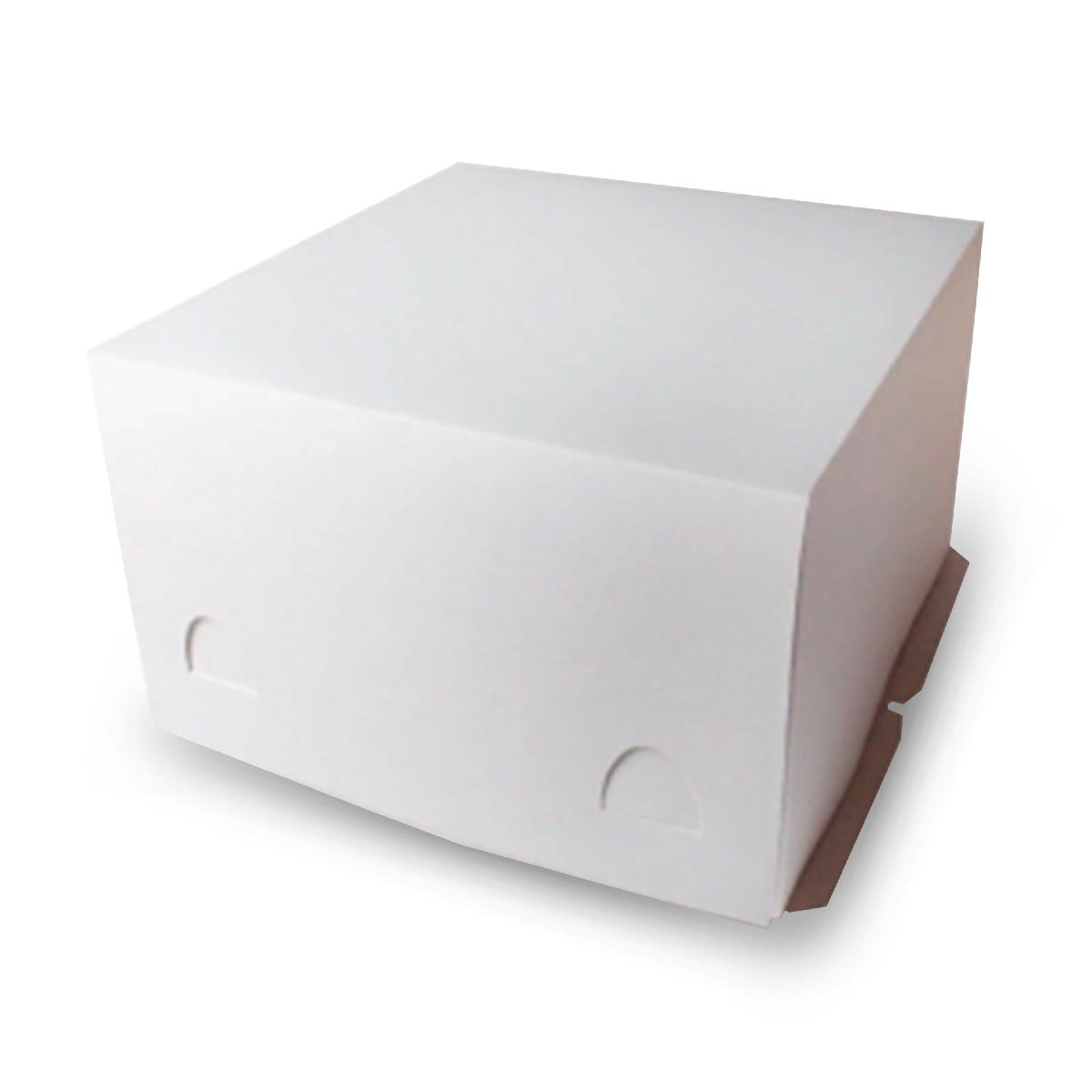 Коробка картонная для торта ForGenika STANDART S белая 300*300*190 (50)