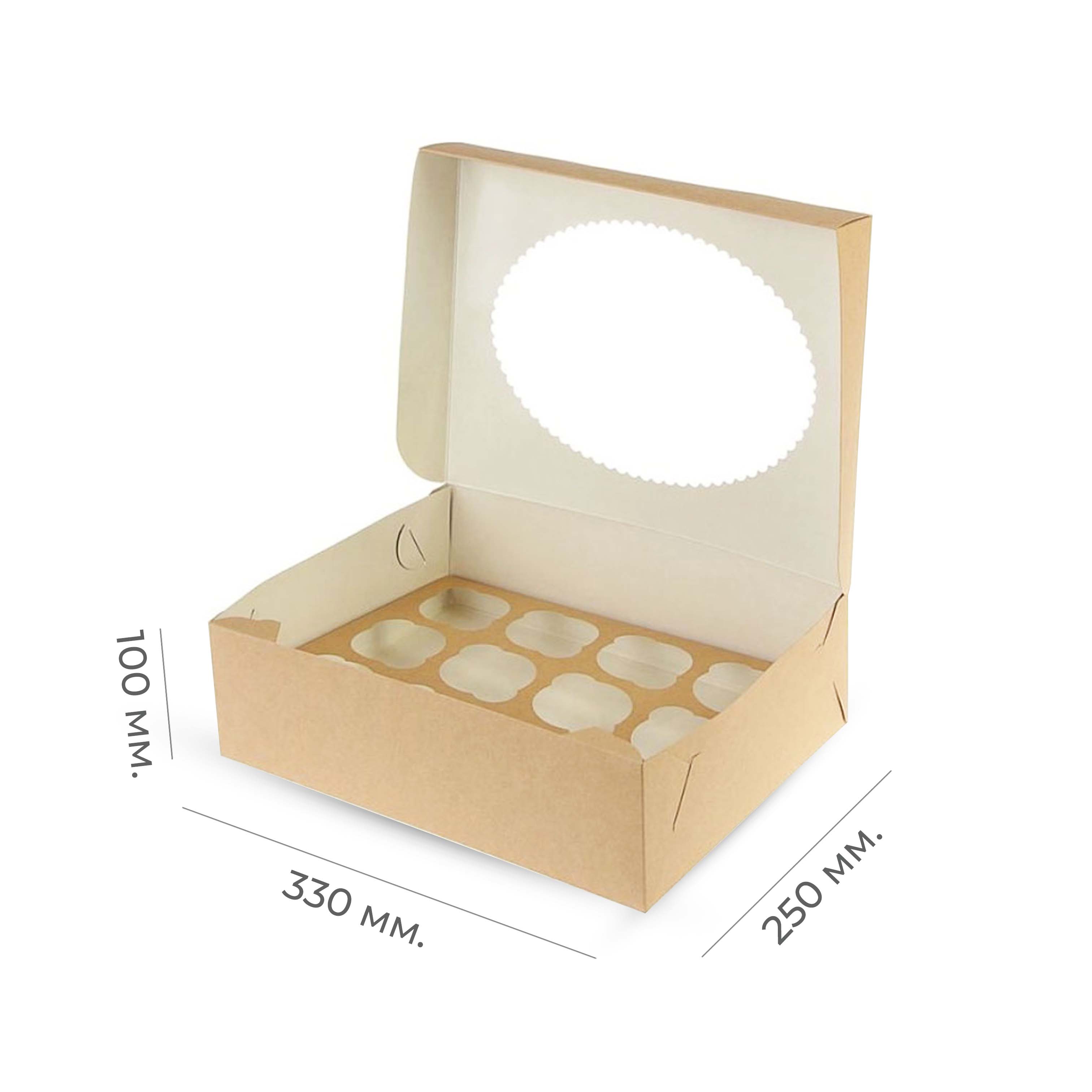 Коробка для маффинов под 12шт MUF 12 330*250*100 OSQ (25/100)