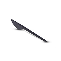 Нож пластиковый столовый  черный 165мм (О) (100/4000)