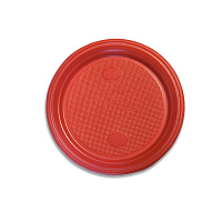 Тарелка пластиковая 205мм красная (О) (100/2000)