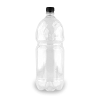 Бутылка ПЭТ 2л прозрачная 28мм с крышкой (32)