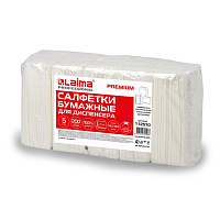 Салфетки косметические для диспенсера 2-х слойные LAIMA PREMIUM, КОМПЛЕКТ 5 пачек*200 шт N4 112510