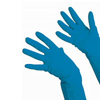 Перчатки резиновые многоцелевые "Vileda Multipurpose" размер M Голубые (50)