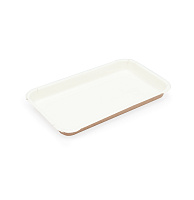Лоток картонный "Eco Platter" 400мл 225*135*20мм белый DoEco (50/300)