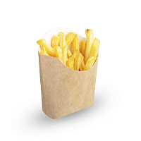 Коробочка картонная "Eco Fry L" для картофеля фри 126*50*135мм DoEco (50/1000)