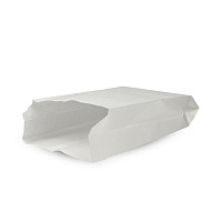 Бумажный пакет V-обр дно 140*60*250мм жиростойкий белый б/п (100/2000)