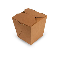 Коробки для лапши квадратная 560мл крафт "Wok box" в95*95 н76*76 h100 (40/400)
