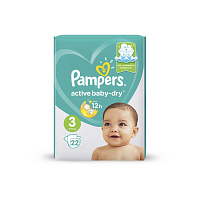 Подгузники Pampers Active Baby-Dry Midi 6-10кг 22шт