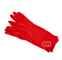 Перчатки резиновые латекс удлиненные красные L Rose G100 (120)
