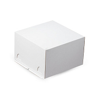 Коробка картонная для торта ЕВ220 белая 240*240*220 (50)