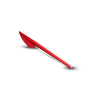 Нож пластиковый столовый  красный 165мм (О) (100/4000)