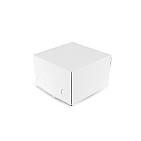 Коробка картонная для торта ForGenika CHROM S белая 300*300*190 (100)