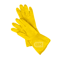 Перчатки резиновые латекс желтые M Lotus G60 (240)