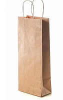 Крафт-пакет с кручеными ручками 150×80×390мм 70г/м² крафт (50/250)
